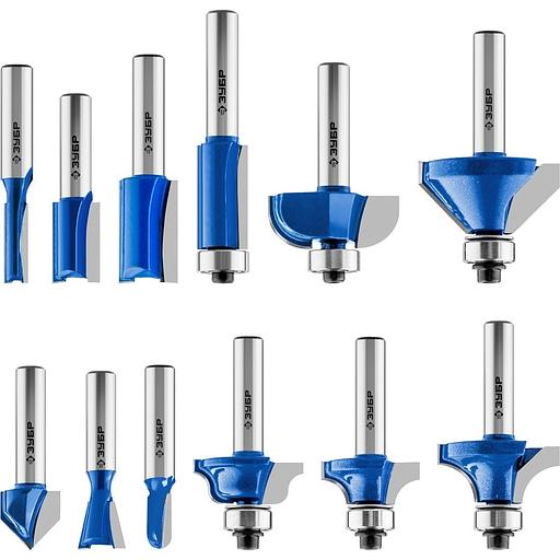 ЗУБР Набор профильных фрез по дереву "ПРОФЕССИОНАЛ", 12 шт [28796-H12] фото 1