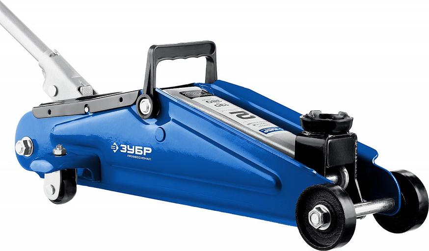 ЗУБР Профессионал Домкрат гидравлический подкатной T50, 2т, 130-380мм, в кейсе, 43052-2-K [43052-2-K] фото 5