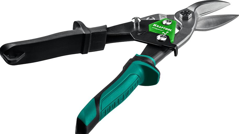 KRAFTOOL Ножницы по металлу рычажные высокомощные "Alligator" 260мм, левые, кованая Cr-MO сталь, холоднокатанная сталь – 1,2мм, нерж.сталь – 0,8мм [2328-L] фото 4