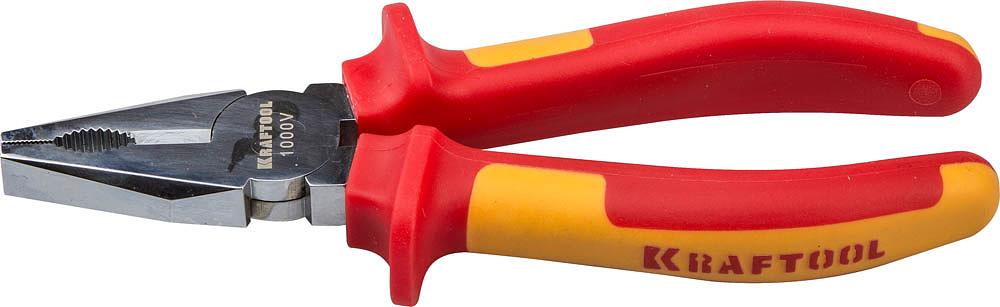 KRAFTOOL Плоскогубцы "ELECTRO-KRAFT", Cr-Mo сталь, двухкомпонентная рукоятка, хромированное покрытие, 180мм [2202-1-18_z01] фото 1