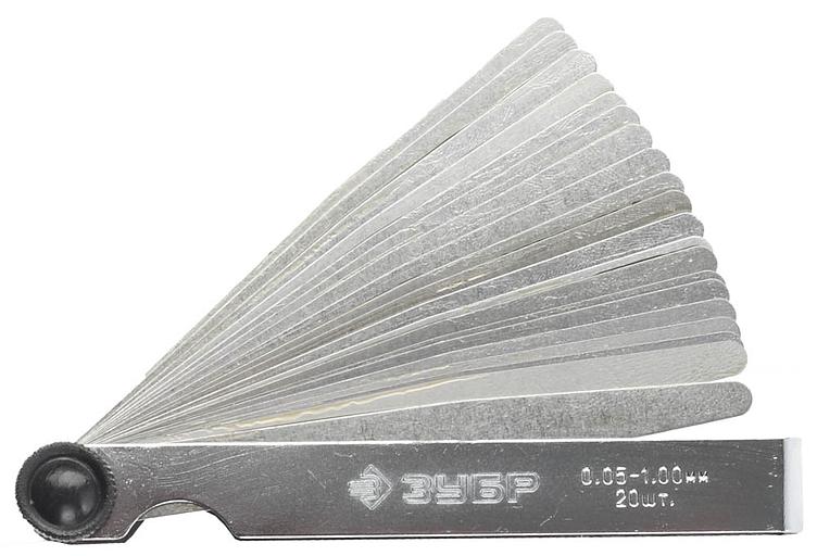 ЗУБР Набор "МАСТЕР" Щупы автомобильные, 0,05 - 1,00мм, 20шт [4325-H20_z01] фото 1