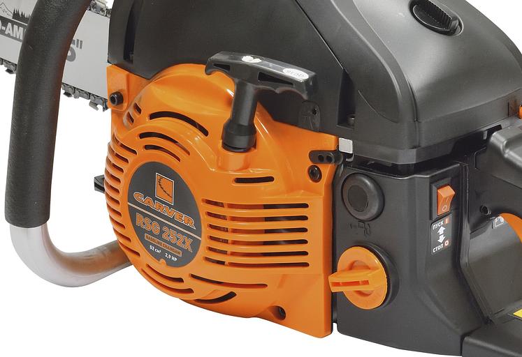 Пила бенз. CARVER RSG 252Х [01.004.00055] { картон (Шина 18" Oregon 188PXBK095, Цепь Oregon 21BPX072)(48шт/пал } фото 5