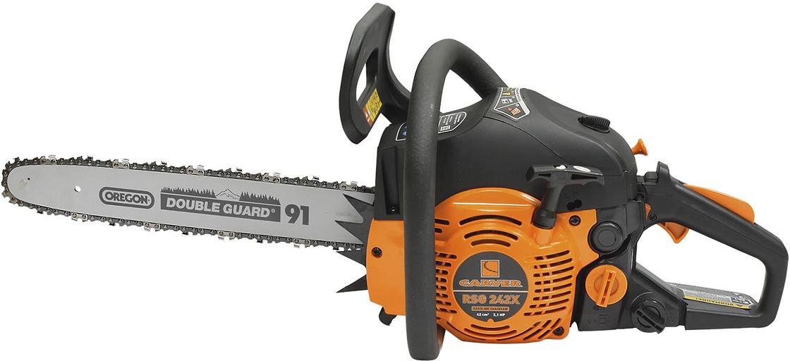 Пила бенз. CARVER RSG 242Х [01.004.00053] { картон (Шина 16" Oregon 160SDEA041, Цепь Oregon 91P057)(60 шт/пал } фото 3