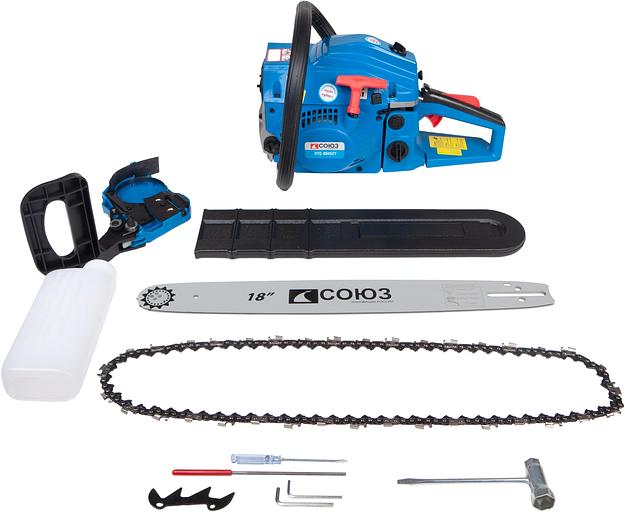 СОЮЗ ПТС-99452Т Бензопила СОЮЗ, 2350 Вт, 3.2 л.с., шина 405мм, цепь 0,325", ЛЕГКИЙ СТАРТ, тормоз цеп [ПТС-99452Т] фото 5