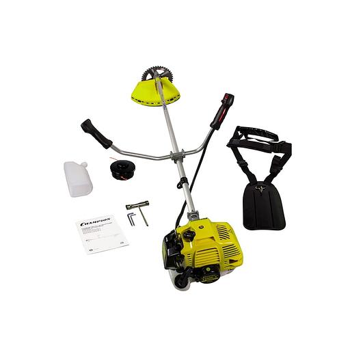 CHAMPION Триммер T433S-2 { неразъемн.прям. 1,25кВт 42,7см? 7кг HT21+40/255/25,4 U-ручка легк.старт } фото 1