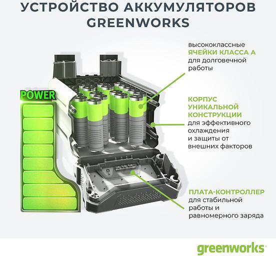 Greenworks Снегоуборщик аккумуляторный G40SS30, (40V, 30 см, бесщеточный, без АКБ и ЗУ) [2600807] фото 8