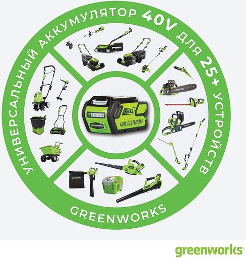 Greenworks Снегоуборщик аккумуляторный G40SS30, (40V, 30 см, бесщеточный, без АКБ и ЗУ) [2600807] фото 9