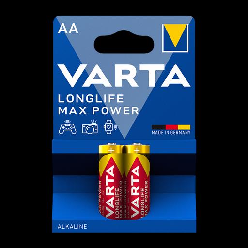 Батарейка Varta LONGLIFE MAX POWER (MAX TECH) LR6 AA BL2 Alkaline 1.5V (4706) (2/40/200) VARTA 4706101412 фото 1