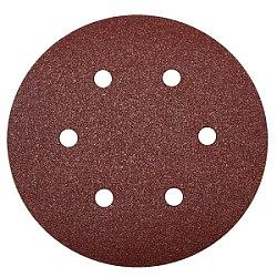 Круг шлифовальный ЗУБР "МАСТЕР" (35566-150-040) универсальный, из абразивной бумаги на велкро основе, 6 отверстий, Р40, 150мм, 5шт фото 1