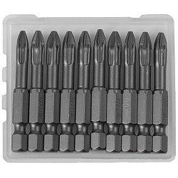 KRAFTOOL Биты "EXPERT" торсионные кованые, обточенные, Cr-Mo сталь, тип хвостовика E 1/4", PZ2, 50мм, 10шт [26123-2-50-10] фото 1