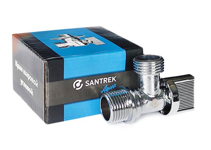 Кран угловой 1/2х1/2 ш/ш с отражателем SANTREK AQUA Base (658) Опт фото 1