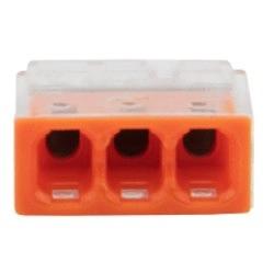 Rexant 07-3212 Экспресс-клемма СМК 2273-203, 3-проводная 0.5-2.5 мм?, прозрачная (100 шт./уп.) фото 1