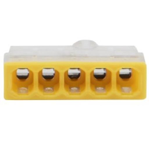 Rexant 07-3214 Экспресс-клемма СМК 2273-205, 5-проводная 0.5-2.5 мм?, прозрачная (100 шт./уп.) фото 1