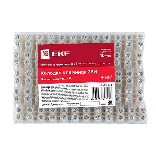 EKF plc-KK-6-6 Колодка клеммная (6мм) 6А EKF PROxima фото 3