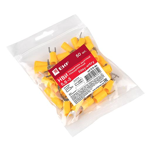 EKF nvi-5.5-5n Наконечник вилочный изолированный НВИ 5.5-5 (50шт.) EKF PROxima фото 3