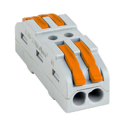 EKF plc-smk-422 Строительно-монтажная клемма СМК 222-422 проходная 2 полюса 0,08-4мм2 фото 1