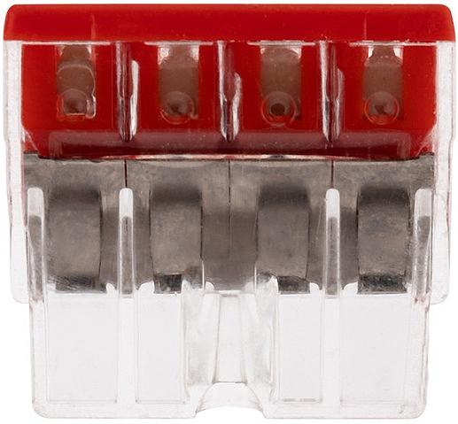 Wago 2273-204 Клемма 4-проводная (0,5-2,5 кв.мм) красная (1 шт) фото 3