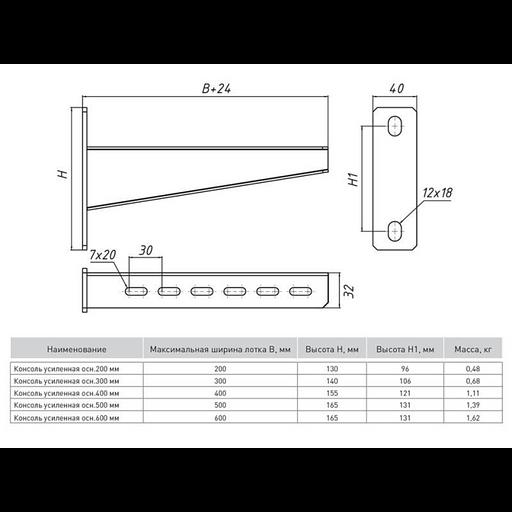 EKF ky200 Консоль усиленная осн.200 мм HDZ фото 2