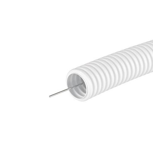 Dkc 81820 Труба ПЛЛ гибкая гофр. не содержит галогенов д.20 м м, ПВ-0, с протяжкой,100 м, цвет белый фото 4
