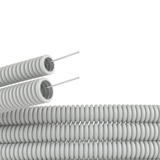 DKC 91932 Труба ПВХ гибкая гофр. д.32 мм, лёгкая с протяжкой, 25м, цвет серый фото 2