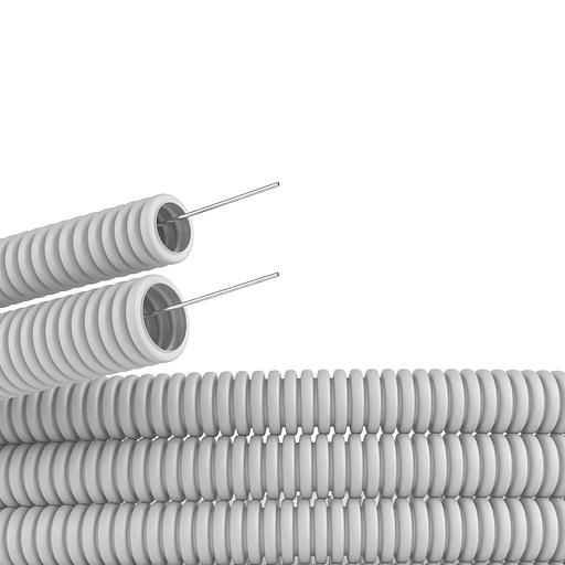 Dkc 91525 Труба ПВХ гибкая гофр. д.25 мм, тяжёлая с протяжкой, 50м, цвет серый фото 1