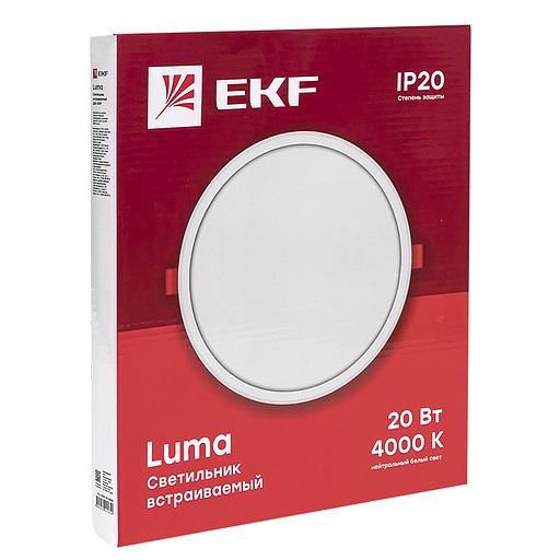 EKF DLL-1009-20-4000 Светильник встраиваемый светодиодный ДВО 1009 20Вт 4000K IP20 Basic фото 2