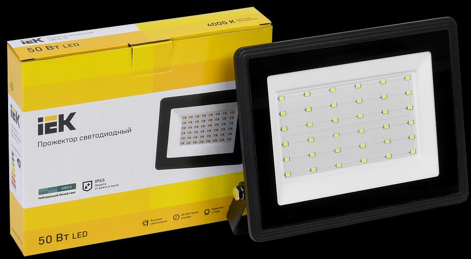 Iek LPDO601-50-40-K02 Прожектор СДО 06-50 светодиодный черный IP65 4000 K IEK фото 3