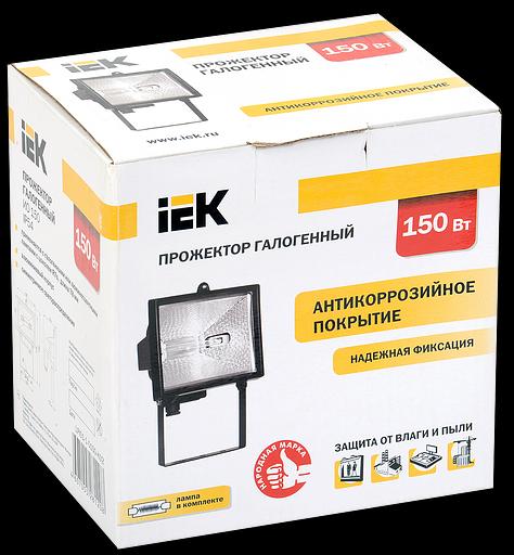 Iek LPI01-1-0150-K02 Прожектор ИО150 галогенный черный IP54 ИЭК фото 2