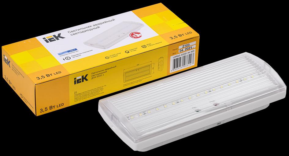 Iek LDPA0-5030-1H-K01 Светильник аварийный ДПА 5030-1, NI-CD, пост.,1ч,IP20, IEK фото 3