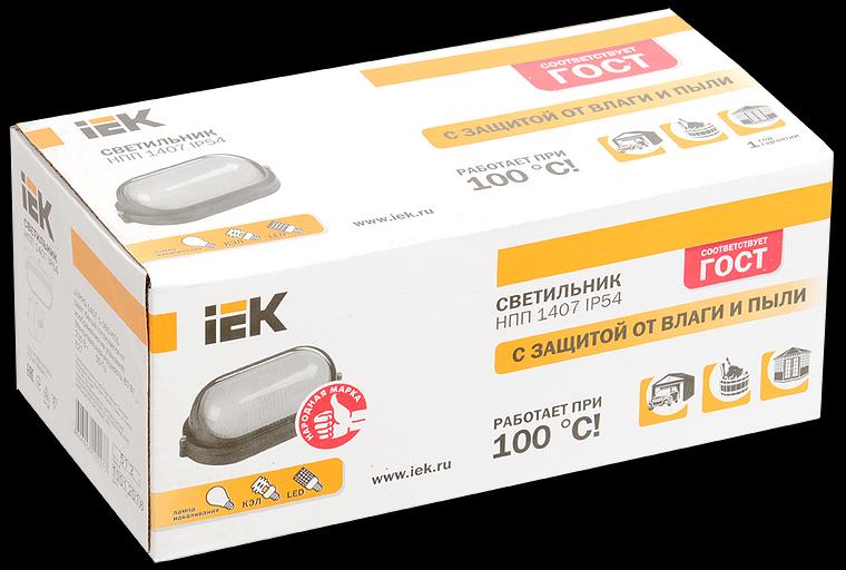 Iek LNPP0-1407-1-060-K01 Светильник НПП1407 белый/овал ресничка 60Вт IP54 ИЭК фото 2