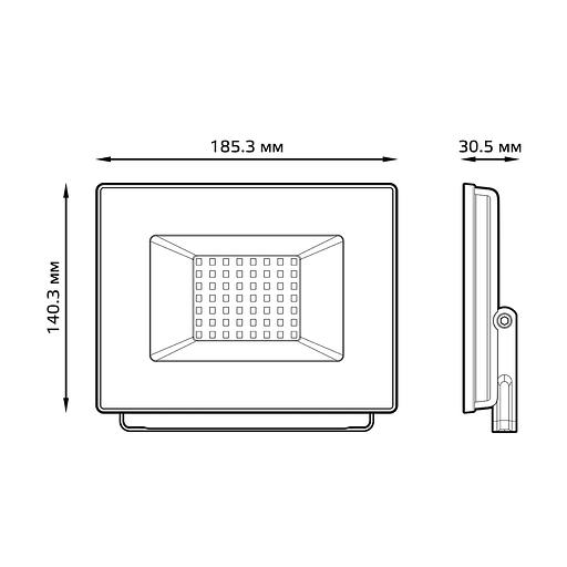 GAUSS 613120350 Прожектор светодиодный Gauss Elementary 50W 3510lm IP65 6500К белый фото 5
