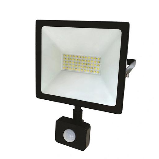 Rexant 605-009 Прожектор светодиодный с датчиком движения 50 Вт 200–260В IP44 4000 лм 6500 K холодный свет фото 1