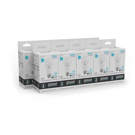 GAUSS 73229 Светодиодная лампа LED Elementary A67 30W E27 2360lm 4100K 1/10/50 0 фото 4