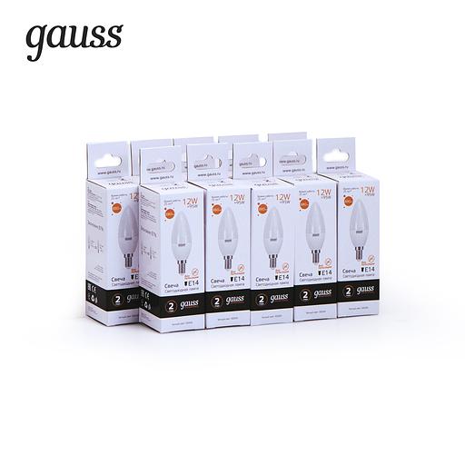 GAUSS 33112 Светодиодная лампа LED Elementary Свеча 12W 880lm E14 3000K фото 2