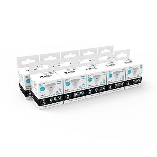 GAUSS 13529 Светодиодная лампа LED Elementary MR16 GU5.3 9W 660lm 4100K 1/10/100 0 фото 4