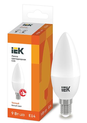 Iek LLE-C35-9-230-30-E14 Лампа светодиодная LED C35 свеча 9Вт 230В 3000К E14 фото 1