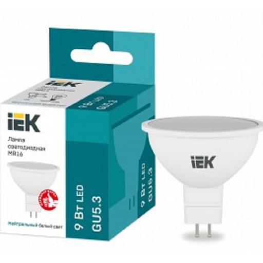 Iek LLE-MR16-9-230-40-GU5 Лампа LED MR16 софит 9Вт 230В 4000К GU5.3 фото 1