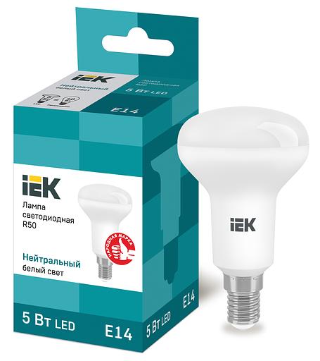 Iek LLE-R50-5-230-40-E14 Лампа светодиодная ECO R50 рефлектор 5Вт 230В 4000К E14 IEK фото 1