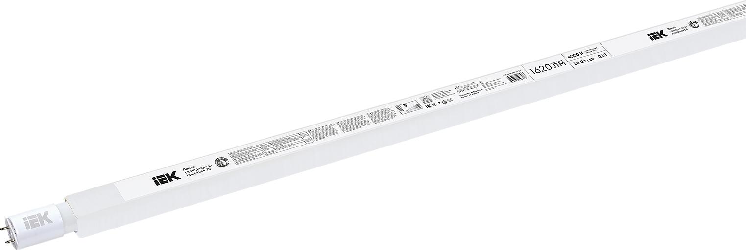 Iek LLE-T8-18-230-40-G13 Лампа светодиодная T8 линейная 18Вт 230В 4000К G13 IEK (аналог люм.лампы 36Вт длиной 1200 мм) фото 1