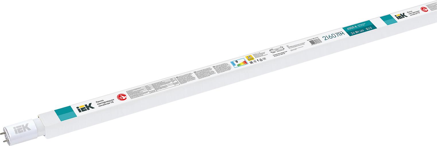 Iek LLE-T8-24-230-40-G13 Лампа светодиодная T8 линейная 24Вт 230В 4000К G13 (аналог люм.лампы 58Вт длиной 1500 мм) фото 1