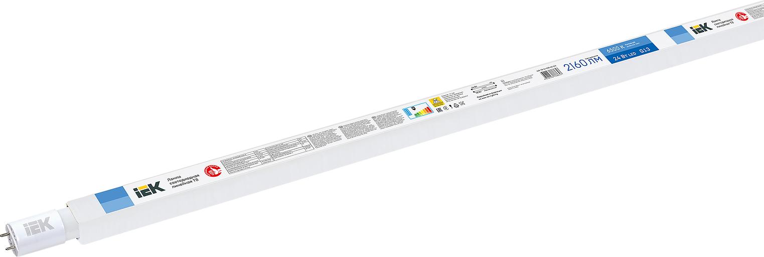 Iek LLE-T8-24-230-65-G13 Лампа светодиодная T8 линейная 24Вт 230В 6500К G13 (аналог люм.лампы 58Вт длиной 1500 мм) фото 1