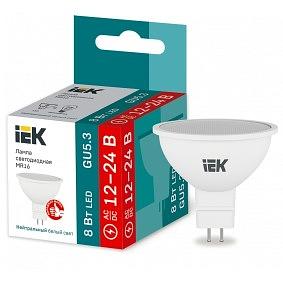 Iek LLE-MR16-08-12-24-40-GU5 Лампа LED MR16 софит 8Вт 12-24В 4000К GU5,3 фото 1