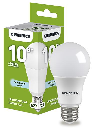 IEK LL-A60-10-230-65-E27-G Лампа LED A60 груша 10Вт 230В 6500К E27 GENERICA фото 1