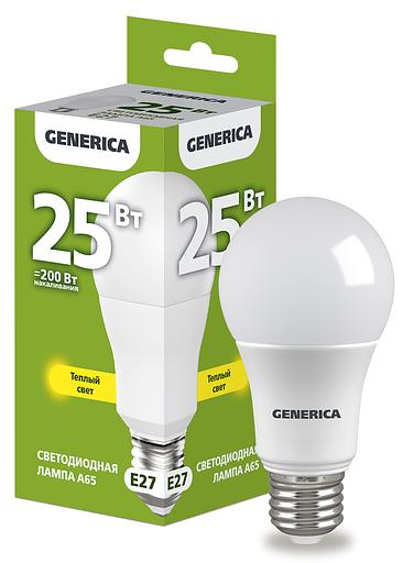 IEK LL-A65-25-230-30-E27-G Лампа LED A65 груша 25Вт 230В 3000К E27 GENERICA фото 1