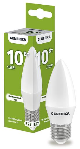 IEK LL-C35-10-230-40-E27-G Лампа LED C35 свеча 10Вт 230В 4000К E27 GENERICA фото 1
