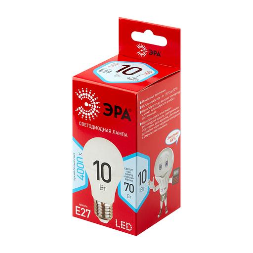 Эра Б0049635 Лампочка светодиодная RED LINE LED A60-10W-840-E27 R Е27 / E27 10 Вт груша нейтральный белый свет фото 2