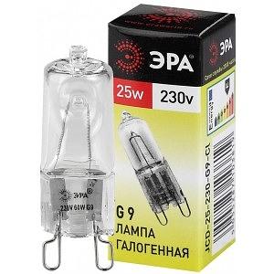 ЭРА C0027376 Лампа галогенная G9-JCD-25-230V-CL ЭРА (галоген, капсула, 25Вт, нейтр, G9) фото 1