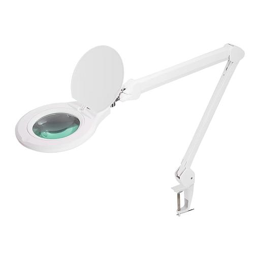 Rexant 31-0532 Лупа на струбцине, круглая, 5D, с подсветкой 72 SMD, сенсорный регулятор яркости, белая фото 1