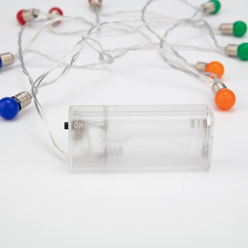 NEON-NIGHT 303-074 Гирлянда светодиодная «Мини-лампочки» 1.5 м, 10 LED, прозрачный ПВХ, цвет свечения мультиколор, 2 х АА (батарейки не в комплекте) фото 6