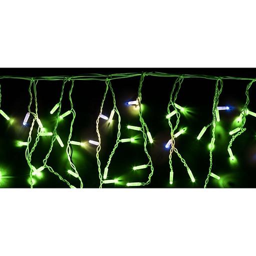 Neon-night 255-164 Гирлянда "Айсикл" 4,8х0,6 м, с эффектом мерцания, белый ПВХ, 176LED, цвет: Зелёный, 220В фото 1
